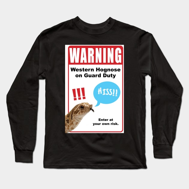 Western Hognose on Guard Duty (variant) Long Sleeve T-Shirt by MightyJeis